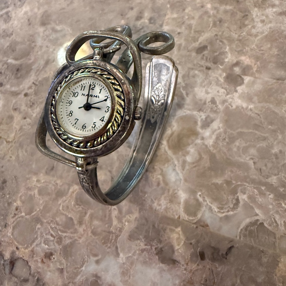 Silver Women's Fork Watch Bracelet